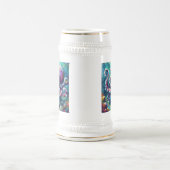 タコお洒落オイル塗装航海のビーチ ビールジョッキ (中央)