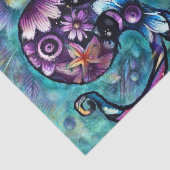 タコお洒落フローラティール(緑がかった色)沿岸デコパージュ 薄葉紙 (詳細)