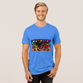 タコかっこいいスタイル トライブレンドTシャツ (正面全面)