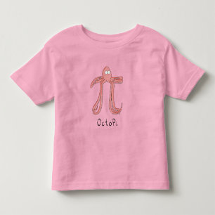 タコかわいい数学パイの日キッズ幼児のTシャツ トドラーTシャツ