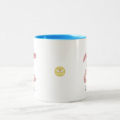 タコかわいい数学パイ日コーヒーマグ ツートーンマグカップ (中央)