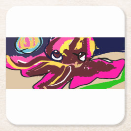 タコかわいい スクエアペーパーコースター