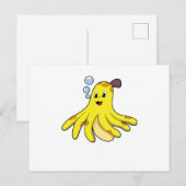 タコがバナナ ポストカード (正面/裏面)