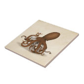 タコが化学のフラスコ·スチームパンク科学を持つ タイル (側面)