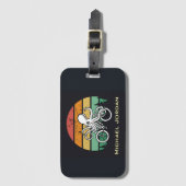 タコが自転車に乗る ラゲッジタグ (正面縦)