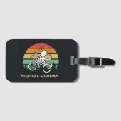 タコが自転車に乗る ラゲッジタグ (正面横)