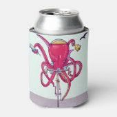 タコが自転車に乗る 缶クーラー (缶正面)