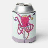 タコが自転車に乗る 缶クーラー (缶裏面)