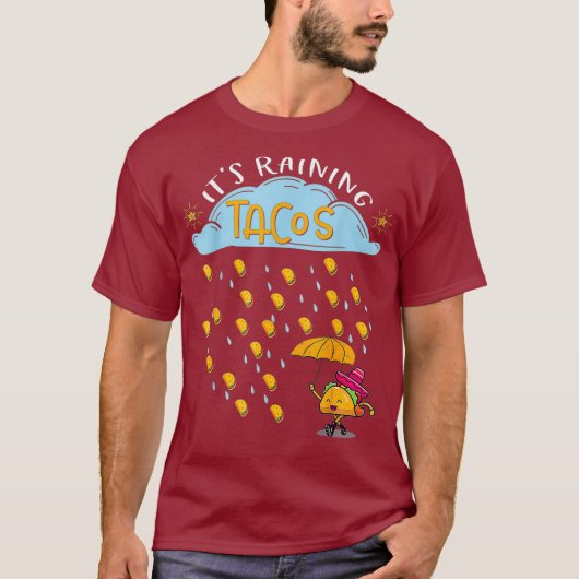 タコが降る シンコ・デ・マヨ メキシコ料理 Tシャツ (正面)