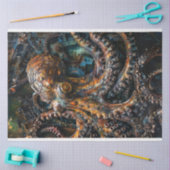 タコさびブロンズのデコパージュ 薄葉紙 (クラフト)