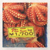 タコたこたこ築地市場 ガラスコースター (正面)