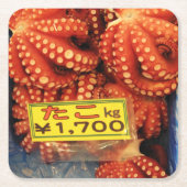 タコたこたこ築地市場 スクエアペーパーコースター (正面)