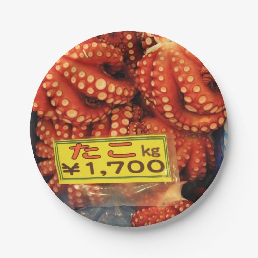 タコたこたこ築地市場 ペーパープレート (正面)