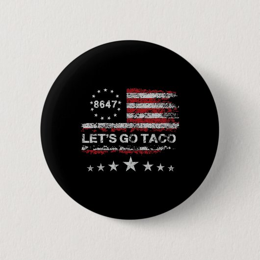 タコだ 8647 アメリカ国旗 86 47 メンズ レディース 2 缶バッジ (正面)