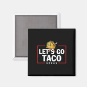 タコだ Let's Go タコ ファニー トランプはいつも臆病者 _27 マグネット (正面/裏面)