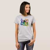 タコちゃんTシャツ かわいい タコ ネコ  Tシャツ (正面フル)