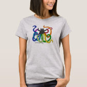 タコちゃんTシャツ かわいい タコ ネコ  Tシャツ (正面)