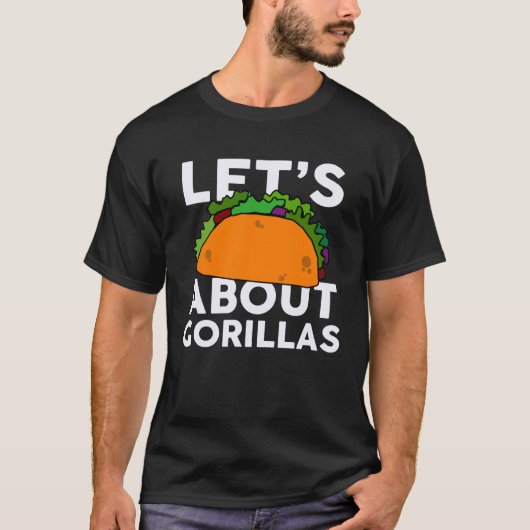 タコでゴリラについて Tシャツ (正面)
