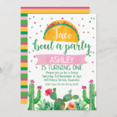 タコでパーティーをテーマにした誕生日招待状 招待状 (正面/裏面)