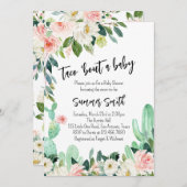 タコでベビーの赤ちゃんシャワー 招待状 (正面/裏面)