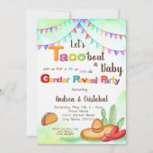 タコでベビーフィエスタテーマジェンダーの公開を見よう 招待状 (正面)