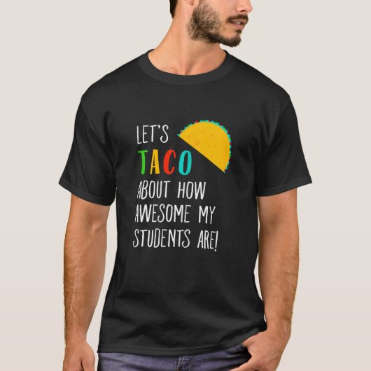 タコで先生生おもしろい徒を素晴らし見る Tシャツ (正面)