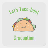 タコで卒業タコを目指そう スクエアシール (正面)