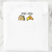 タコで取り組もう。いやナチョンの友達だ。 楕円形シール (バッグ)