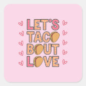 タコで恋をしよう スクエアシール (正面)