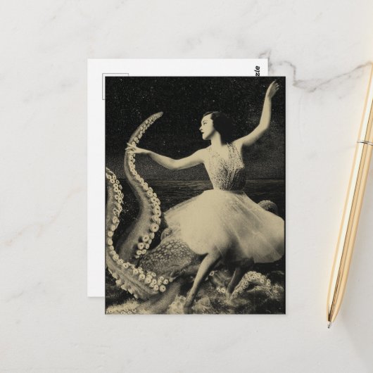 タコで踊る ポストカード (正面/裏面インサイチュ)