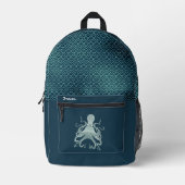 タコとはかりで測パーソナライズされた プリントバックパック (正面)