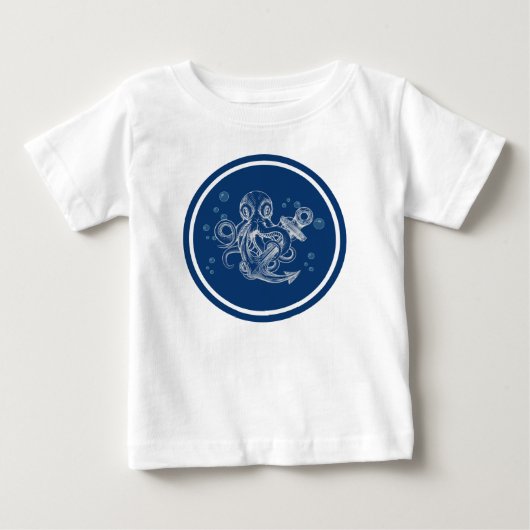 タコとイカリ ベビーTシャツ (正面)