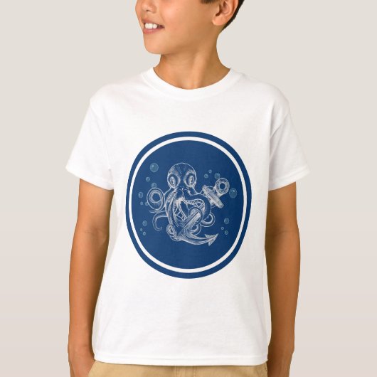 タコとイカリ Tシャツ (正面)