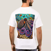 タコとコーラルリーフ調和» Tシャツ (裏面)