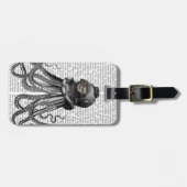 タコとダイビングヘルメット ラゲッジタグ (正面横)