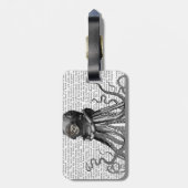 タコとダイビングヘルメット ラゲッジタグ (裏面縦)