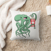 タコとポップコーン クッション (ブランケット)