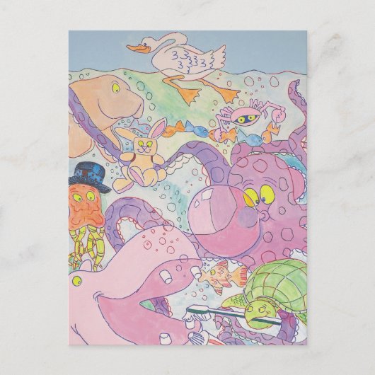 タコと友人 ポストカード (正面)