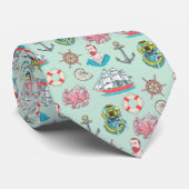 タコと航海のなヴィンテージ ネクタイ (ロール)