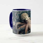 タコと花 マグカップ (正面左)