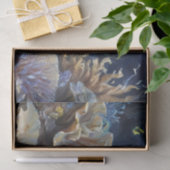 タコと魚の切り離しの油絵 薄葉紙 (ギフト)