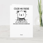 タコと魚 | キッドの誕生日カラーリングページ カード (裏面)