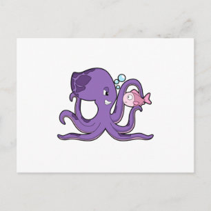 タコと魚.PNG ポストカード