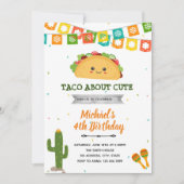 タコについてキューティーパーティーの誕生日招待状 招待状 (正面)