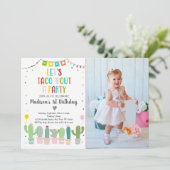 タコについてパーティー カクタス フィエスタ 誕生日 招待状 (スタンド正面)