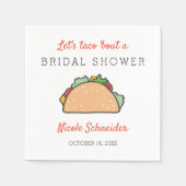 タコについてブライダルシャワーフェスティバルパーティーをしよう スタンダードカクテルナプキン (正面)