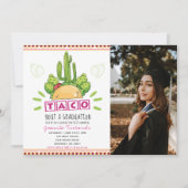 タコについて卒業パーティーの卒業写真 招待状 (正面)