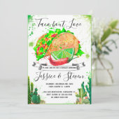 タコについて愛のカップルシャワー招待状サボテン 招待状 (スタンド正面)