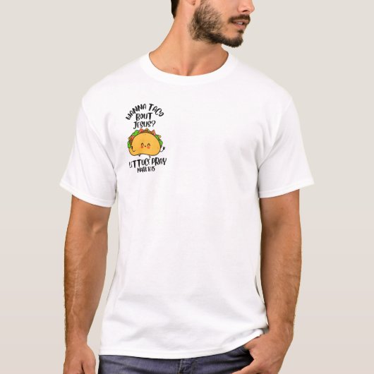タコについて語りたい、レタスで祈ろう Tシャツ (正面)