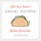 タコについて語ろう ブライダルシャワー スクエアシール (正面)